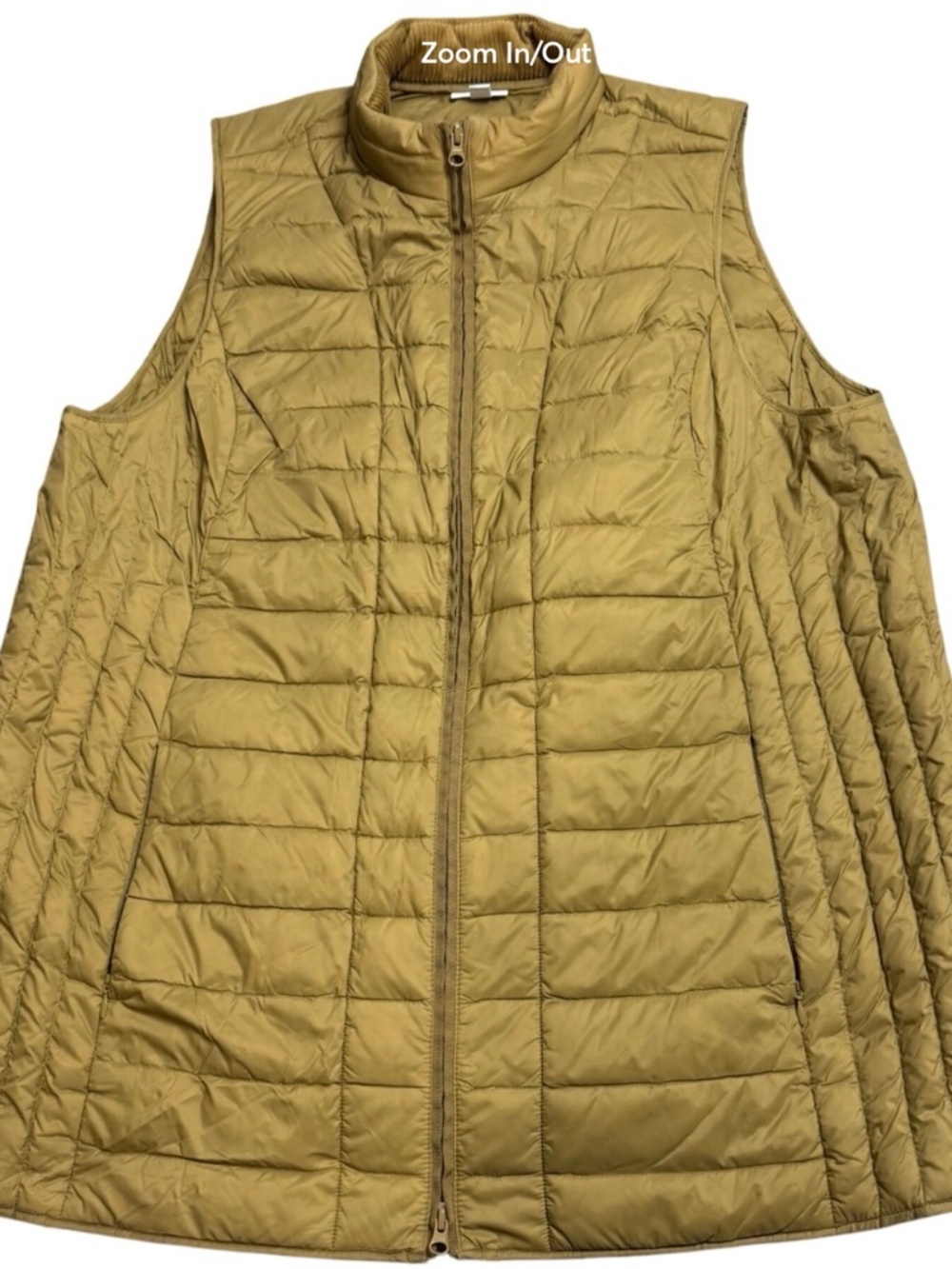 J Jill Camel Down Filled Vest With Cord Accent 3X NWOT